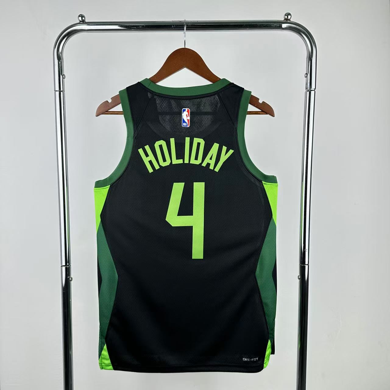 Men Boston Celtics #4 Holiday Black City Edition Season Nike 2025 NBA Jersey